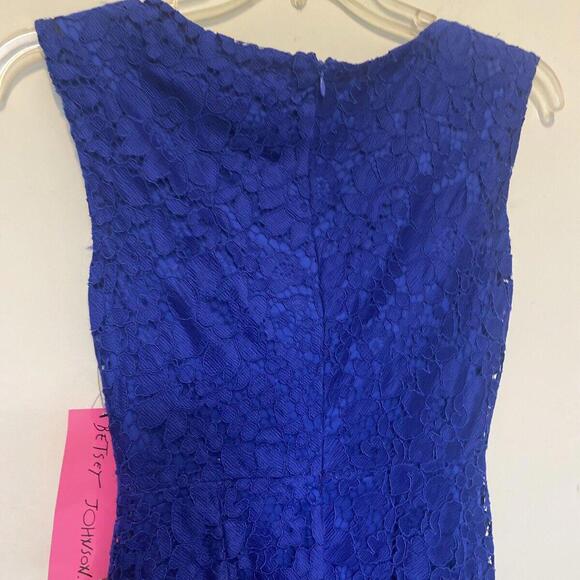 Betsey Johnson Sheath Dress Women's Size 4 Blue Floral Printed Sleeveless - Picture 10 of 13
